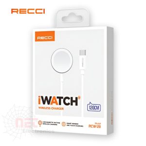 وصلة شاحن وايرليس 120 سم لساعة أبل RECCIRECCI 120CM Wireless Charger Cable for Apple Watch