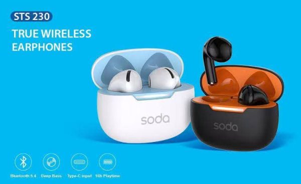 سماعات ايربودز STS230 عضم من SODA بتصميم مفتوح للأذن SODA STS230 Bone Conduction Earbuds with Open-Ear Design