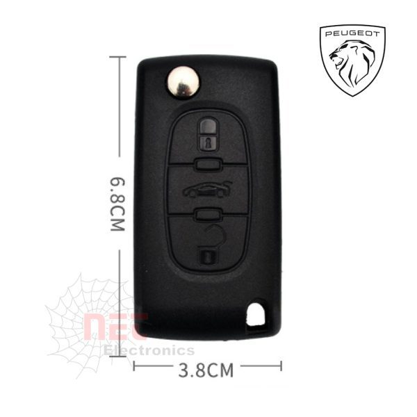 هاوسنج ريموت بيجو 3 زرار 407 408 308 307 غلاف بديل متين وسهل التركيب Peugeot 3-Button Remote Key Housing for 407 408 308 307 – Durable replacement shell