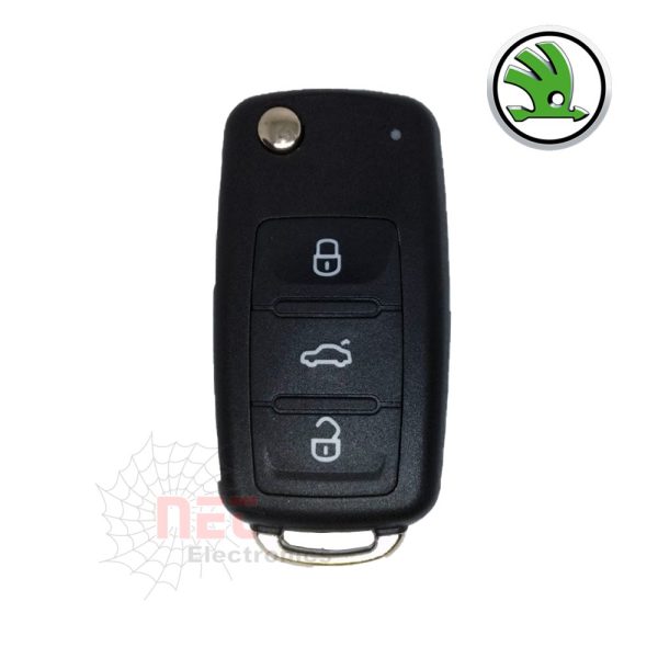 هاوسنج ريموت سكودا فانتازيا أسود بتصميم مطابق للأصلي – غلاف ريموت متين لسيارات SKODA FANTASIA Black SKODA Fantasia Remote Key Housing – Durable OEM-style Shell for SKODA FANTASIA