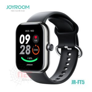 ساعة سمارت JOYROOM FT5 أسود – شاشة لمس عالية الدقة مع قياس نبض القلب وتتبع اللياقةJOYROOM FT5 Smart Watch Black – High-definition touch screen with heart rate monitoring and fitness tracking