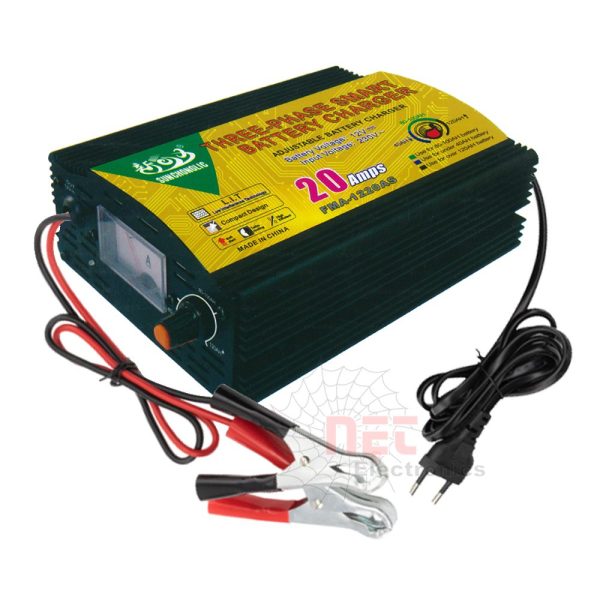 شاحن بطاريات 12V 20A من SUNCHONGLIC بشاشة عرض ومخرج PWM عالي الجودة SUNCHONGLIC 12V 20A battery charger with display and PWM output high-quality