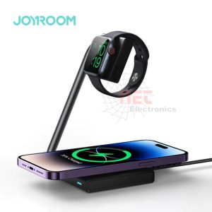 شاحن وايرليس 15W للساعة والهاتف JOYROOM – شحن سريع وآمن بتصميم أنيقJOYROOM 15W Wireless Charger for Watch & Phone – Fast & Safe Charging with Foldable Design