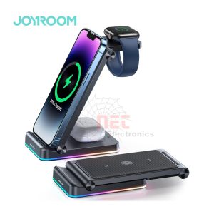 شاحن وايرليس 15W للساعة والهاتف والسماعة JOYROOM JOYROOM 15W Wireless Charger for Watch, Phone, and Earbuds