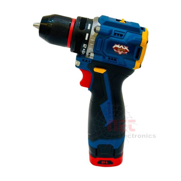 شنيور ماكيتا 16.8V برشليس مع بطاريتين وعزم 55 نيوتن موديل MAX16-55Makita 16.8V Brushless Drill with Dual Batteries and 55Nm Torque – MAX16-55