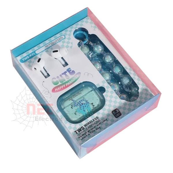 ايربودز 2 برو كاوتش KITI بجراب وسلسلة K21 – سماعة بتصميم عصري وحماية كاملة AirPods 2 Pro KITI Case with K21 Chain – Modern Design with Full Protection
