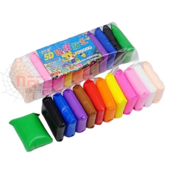 صلصال سلايم 12 لون كبير آمن للأطفال لتطوير المهارات الحركية والإبداع Slime clay 12 big colors safe for kids, ideal for creativity and motor skills development