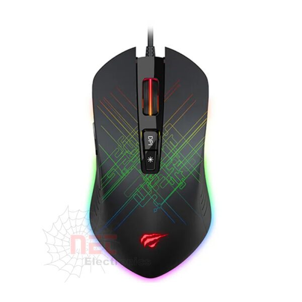 ماوس RGB GAMING 1019 من HAVIT بإضاءة متعددة الألوان وتصميم مريح للاعبين