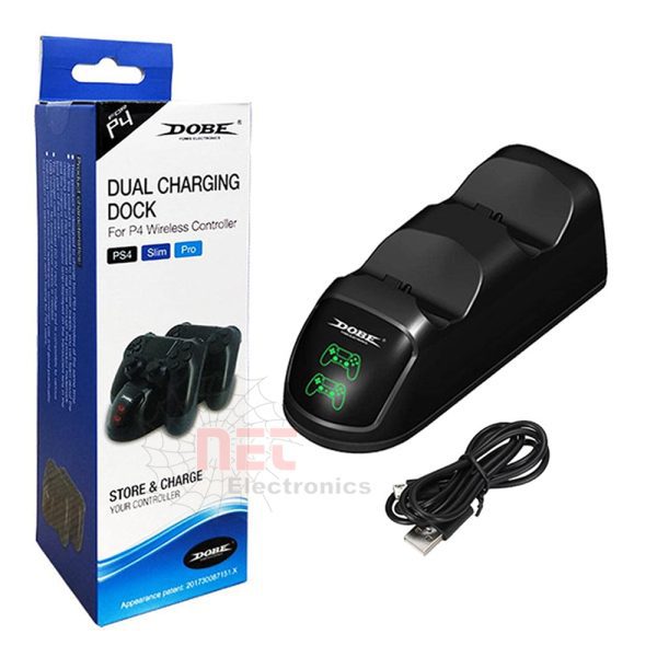 استاند شحن ذراعات PS4 بشاشة من DOBE موديل TP4-889 DOBE TP4-889 PS4 Controller Charging Dock with LED Display