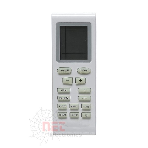 ريموت تكييف فريش سمارت FRESH بلون أبيض بتصميم أنيق وأزرار تحكم كاملة Fresh Smart Air Conditioner Remote in white with elegant design and full control buttons