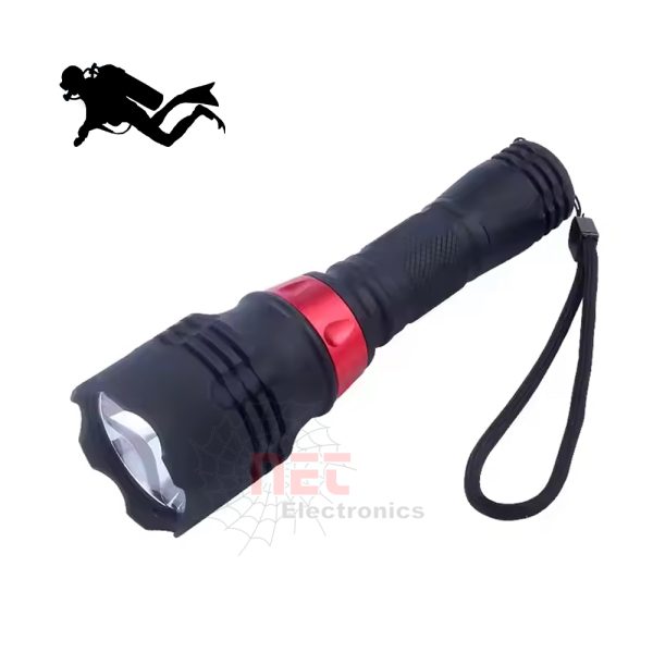 كشاف غطس يدوي صغير POWER STYLE مقاوم للماء للرحلات والغطس Power Style Compact Waterproof Diving Flashlight for Outdoor and Underwater Use