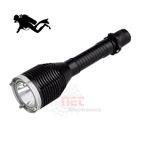 كشاف غطس يدوي كبير POWER STYLE مقاوم للماء للرحلات والغوص والإنقاذ الليلي Power Style Large Waterproof Diving Flashlight for Outdoor and Underwater Use