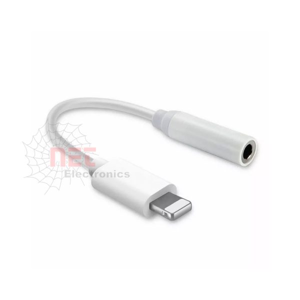 محول صوت ايفون إلى AUX عالي الجودة، وصلة لايتنينج إلى 3.5 ملم لتوصيل السماعات High-quality iPhone to AUX audio adapter, lightning to 3.5mm headphone jack converter