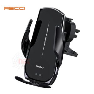 حامل موبايل وشاحن لاسلكي RECCI بدراع متحرك يُثبت على تكييف السيارة RECCI wireless car phone holder and charger with adjustable arm mounted on air vent