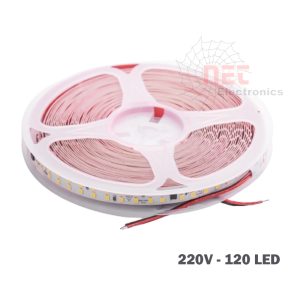 "شريط ليد 220V فولت 10 متر دبل فيس 120 ليد لإضاءة ديكورية داخلية وخارجية، مع ملصق لاصق للتثبيت السهل." 220V 10M Double-Faced LED Strip with 120 LEDs for indoor and outdoor decorative lighting, with adhesive backing for easy installation."