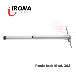 كالون باب طوارئ موديل 202 – قفل خروج سريع للطوارئ بمقبض دفع معدني عالي التحمل Panic Door Lock Model 202 – Heavy-Duty Emergency Push Bar Exit Lock