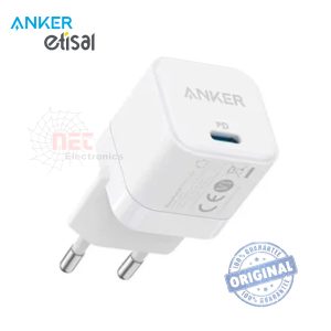 رأس شاحن انكر 20W PD شحن سريع بمنفذ USB-C من ETISAL موديل A2149L23 Anker 20W PD USB-C Fast Charging Adapter by ETISAL – Model A2149L23