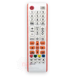 ريموت سامسونج رقم 276 عاج بلمبة بيان للتحكم في شاشات SAMSUNG Samsung Remote Control 276 Ivory with Indicator Light for Samsung TVs