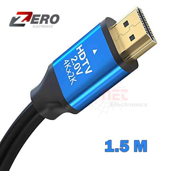 كابل HDMI 4K بطول 1.5 متر لتوصيل الأجهزة بدقة فائقة الوضوح وجودة عاليةHDMI 4K Cable 1.5M for high-resolution device connectivity with superior quality