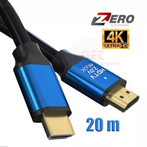 العربية: كابل HDMI 4K بطول 20 متر عالي الجودة لنقل الصوت والصورة بدقة فائقةEnglish: High-quality HDMI 4K Cable 20m for superior audio and video transmission