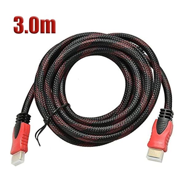 كابل HDMI شيلد 3 متر عالي الجودة لنقل الصوت والصورة بدقة 4K مع حماية من التداخلHigh-quality HDMI Shielded Cable 3M for 4K audio and video transmission with interference protection