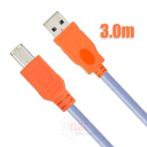 كابل برنتر USB 3 متر عالي الجودة للطباعة السريعة والمتوافقة مع جميع الطابعاتHigh-quality USB Printer Cable 3m for fast printing and universal printer compatibility