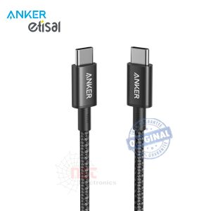 كابل شحن أنكر Type-C إلى Type-C 60W بطول 1 متر - موديل A8752H11Anker Type-C to Type-C Charging Cable 60W, 1 Meter - Model A8752H11
