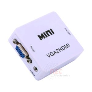 محول MINI HDMI TO VGA عالي الجودة – موديل HDMI2VGA – SKU 5512869065571High-Quality MINI HDMI TO VGA Adapter – Model HDMI2VGA – SKU 5512869065571