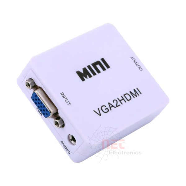 محول MINI HDMI TO VGA عالي الجودة – موديل HDMI2VGA – SKU 5512869065571High-Quality MINI HDMI TO VGA Adapter – Model HDMI2VGA – SKU 5512869065571