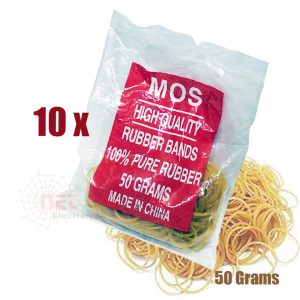 كيس استيك 50 جرام - أستيك مطاطي متعدد الألوان للاستخدام المكتبي والمنزليRubber Bands Bag 50g - Multi-color Elastic Bands for Office and Home Use