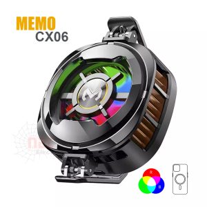 مبرد موبايل USB ماج سيف RGB MEMO CX06 لتبريد الهاتف أثناء الألعاب – مروحة تبريد مغناطيسية بإضاءة RGBUSB MagSafe RGB Mobile Cooler MEMO CX06 – Magnetic Phone Cooling Fan with RGB Lighting for Gaming