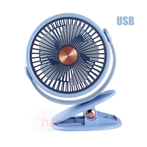 مروحة مكتب USB مشبك 4 بوصة بلون أنيق وتصميم مدمج قابلة للتثبيت على الطاولات والمكاتب – مناسبة للمكاتب والدراسة4-inch USB clip desk fan in sleek design, compact and mountable on desks and tables – ideal for office and study use