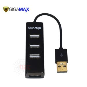 مشترك USB 4 Port Hub جيجاماكس – موزع يو اس بي عالي الجودة بأربع منافذGIGAMAX USB 4 Port Hub – High quality USB hub with 4 ports