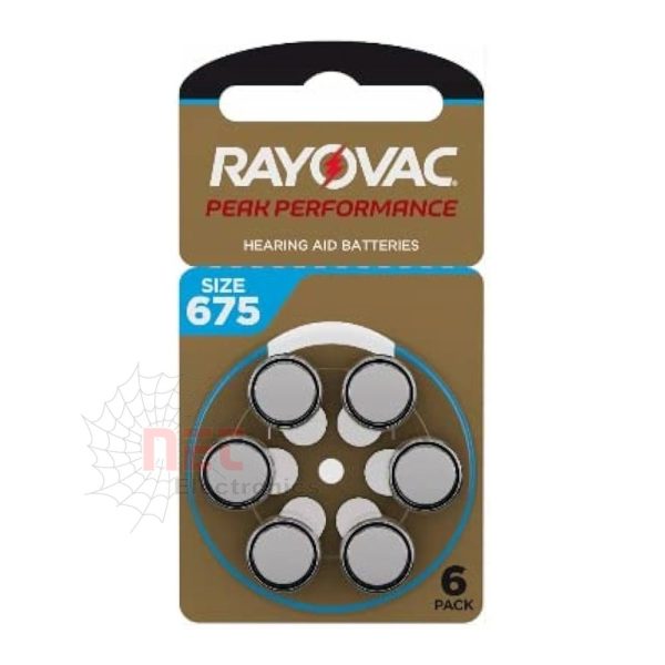 حجارة قرش سماعة بطاريات ترمسة 675 RAYOVAC