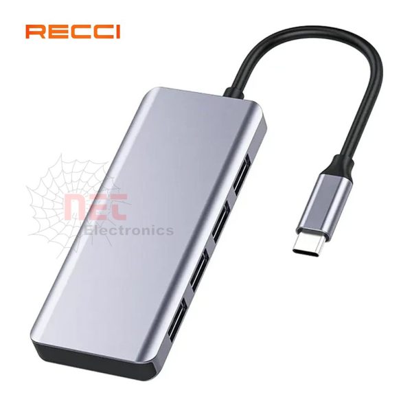 هب 5×1 تايب سي RECCI HUP 5 IN 1 TYPE-C