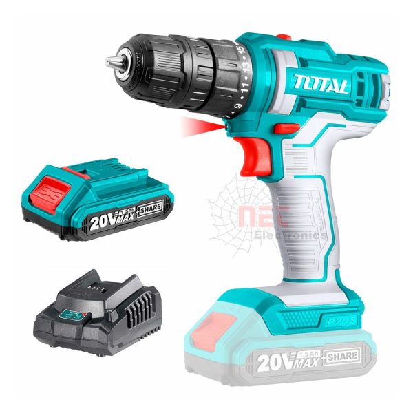 ماكيتا 20V شنيور 1بطارية 10 ملم  1.5 امبير TOTAL